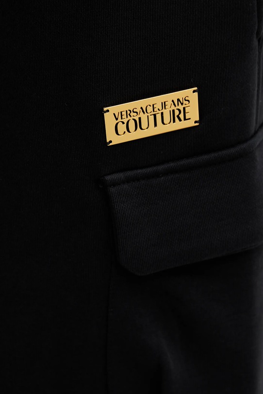 Памучен спортен панталон Versace Jeans Couture черен 79GAAT08.CF01T