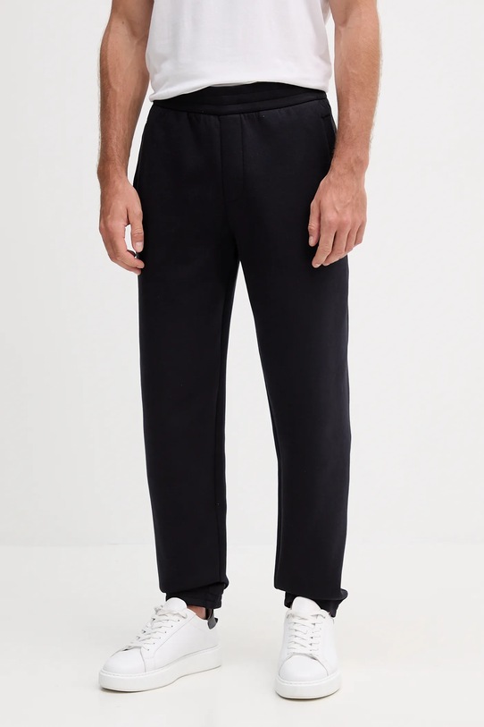 Armani Exchange spodnie dresowe nadruk granatowy XM000978.AF10818