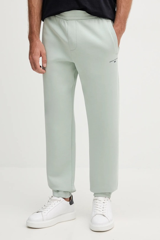 Armani Exchange pantaloni tuta sovrastampa verde XM000978.AF10818