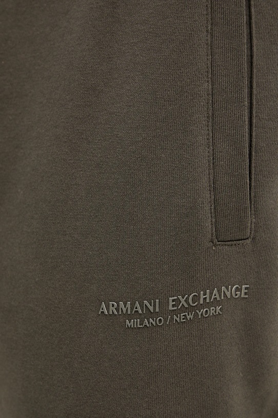 Armani Exchange spodnie dresowe bawełniane zielony XM001299.AF20934