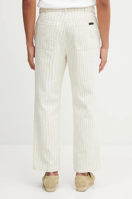 Odzież by Parra spodnie bawełniane Meandering 54247 beżowy