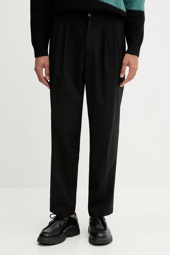 Μάλλινα παντελόνια BARENA VENEZIA Pantalone Nerio μαλλί μαύρο PAU5252.499