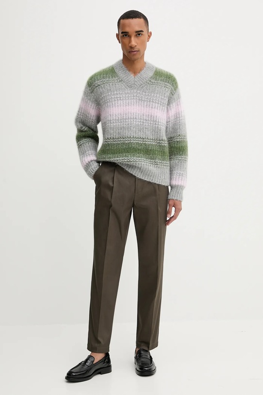 Βαμβακερό παντελόνι BARENA VENEZIA Pantalone Gazara PAU5256.2785 πράσινο AW25
