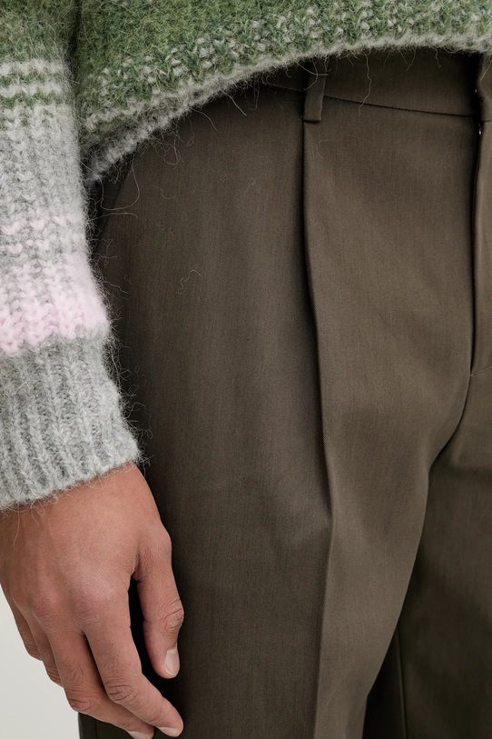 Βαμβακερό παντελόνι BARENA VENEZIA Pantalone Gazara πράσινο PAU5256.2785