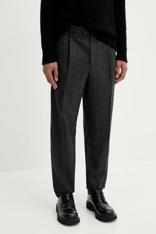 Вовняні штани BARENA VENEZIA Pantalone Masco вовна чорний PAU5500.501