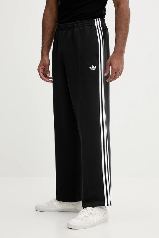 adidas Originals spodnie dresowe Spacer Drill Tp dzianina czarny JX1506