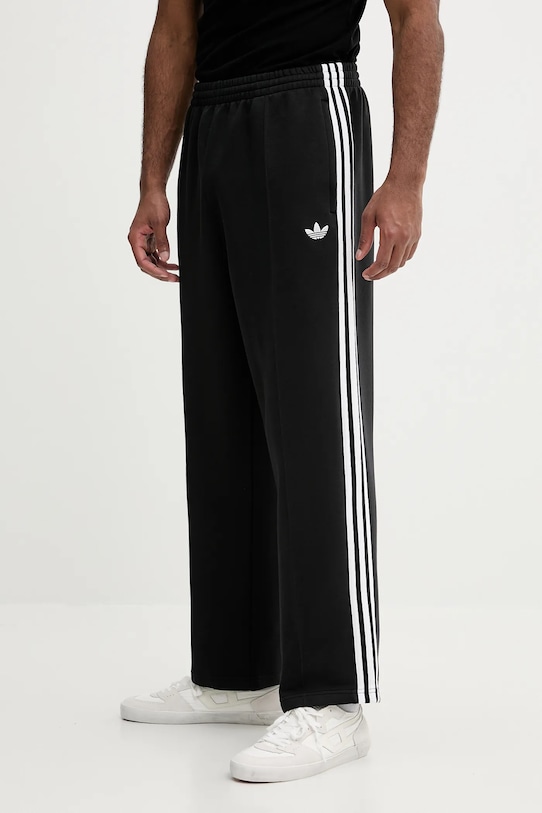 adidas Originals pantaloni de trening Spacer Drill Tp tricotaj negru JX1506