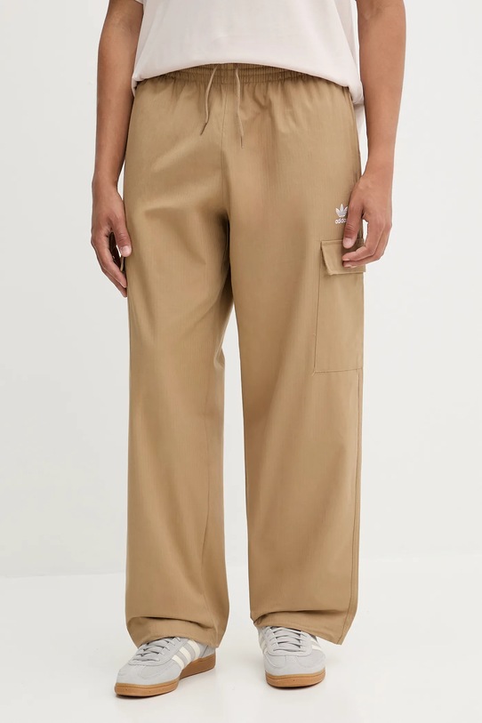 Βαμβακερό παντελόνι adidas Originals Essentials βαμβάκι μπεζ JX3912