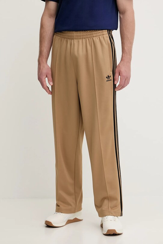 adidas Originals spodnie dresowe Baggy TP dzianina brązowy JY1419