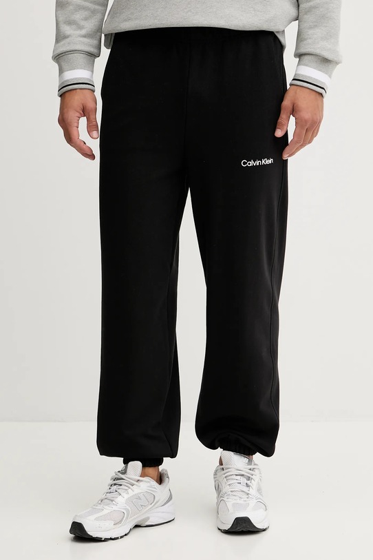 Tepláky Calvin Klein Performance pletenina čierna LVGMF5P700