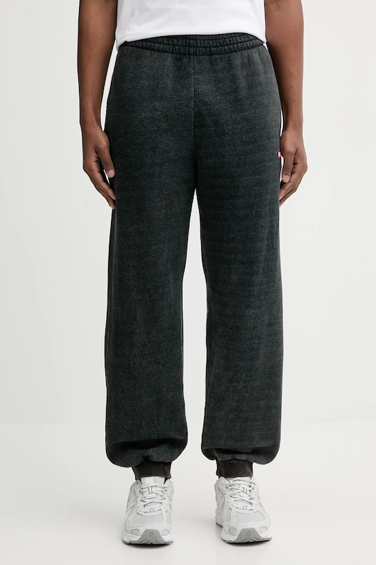 Diesel spodnie dresowe P-MARKY-CUFF z elastanem czarny A18652.0AGBZ