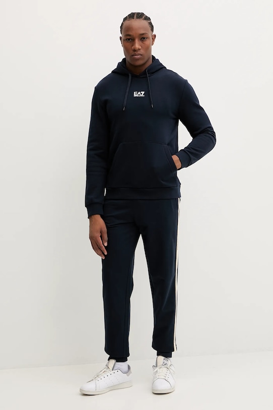 EA7 Emporio Armani spodnie dresowe bawełniane AF13512.7M001756 granatowy AW25