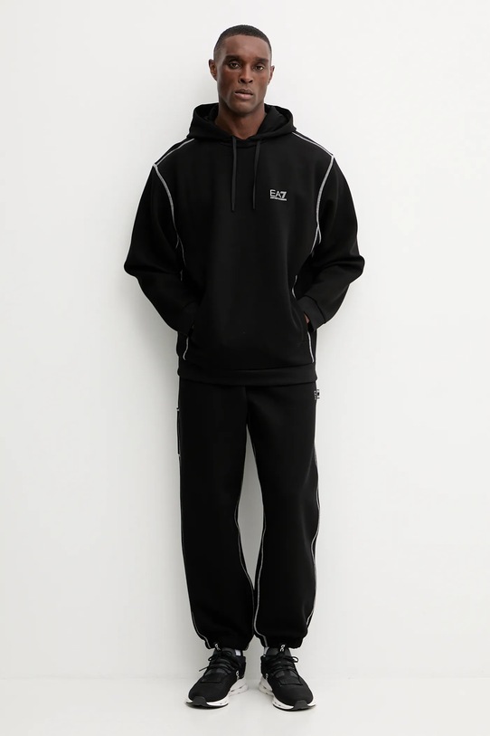 EA7 Emporio Armani spodnie dresowe AF13538.7M000663 czarny AW25