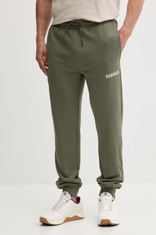 Napapijri pantaloni de trening M-Gori tricotaj verde NP0A88UHG0A1
