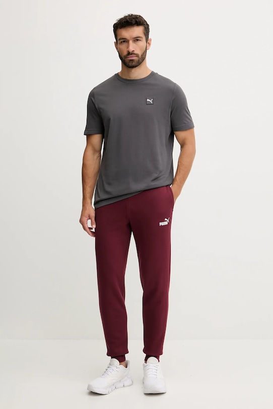Puma pantaloni de trening 682607 burgundia AW25