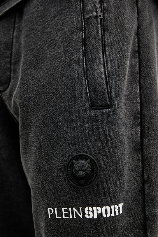 PLEIN SPORT pantaloni de trening din bumbac negru FAEC.MJT2647.SJY001N