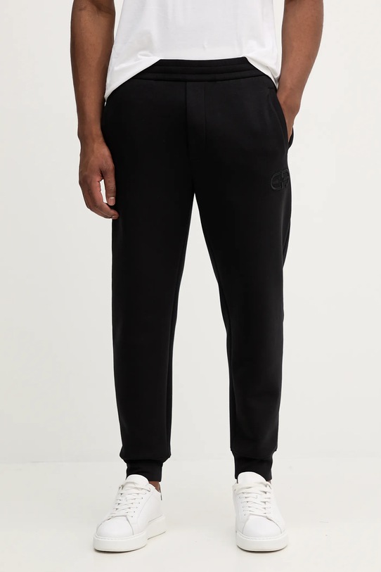 Emporio Armani spodnie dresowe aplikacja czarny 8N1PT0.1JHSZ