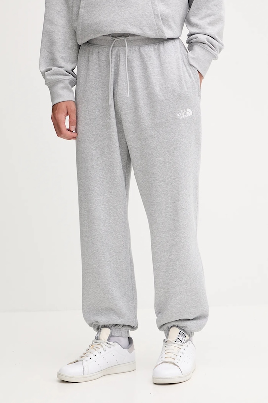 The North Face spodnie dresowe Essential Relaxed dzianina szary NF0A8C1FDYX1