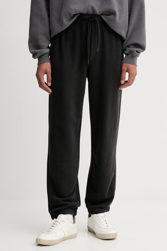 American Vintage pantaloni de trening tricotaj negru MATU05A