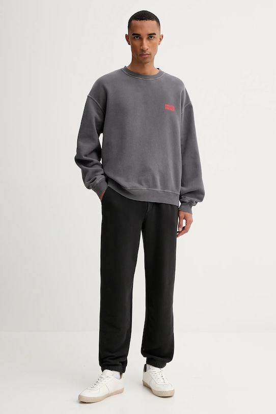 American Vintage spodnie dresowe MATU05A czarny AW25