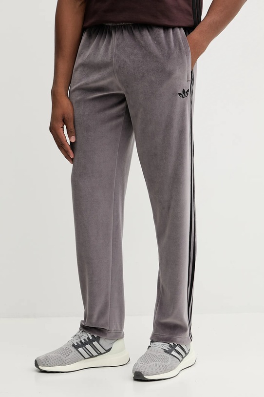 Παντελόνι φόρμας adidas Originals Sst Tp πλεκτό ύφασμα μωβ JX1557