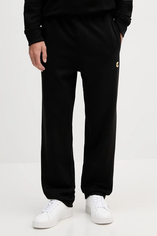 Just Cavalli spodnie dresowe bawełniane bawełna czarny 79OAAT06.CF500