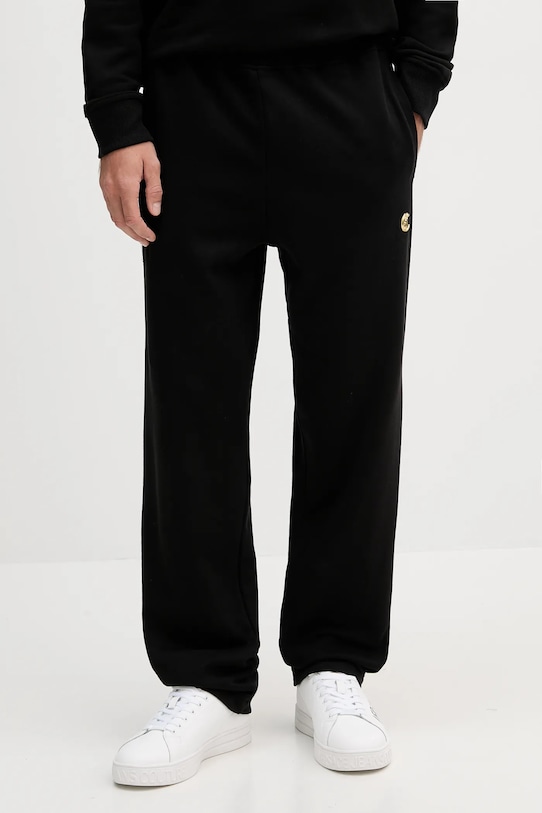 Хлопковые спортивные штаны Just Cavalli хлопок чёрный 79OAAT06.CF500
