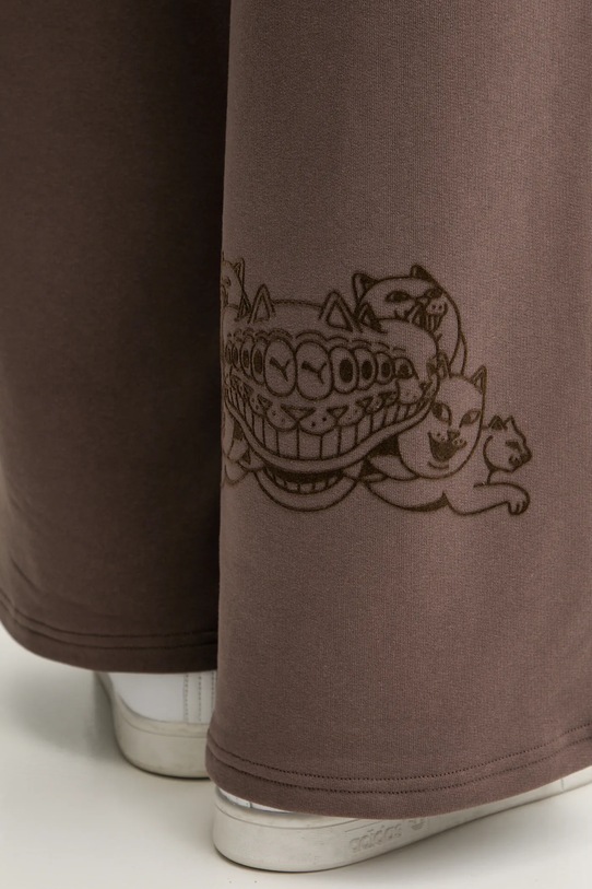 Puma spodnie dresowe PUMA x RIPNDIP 632416 brązowy
