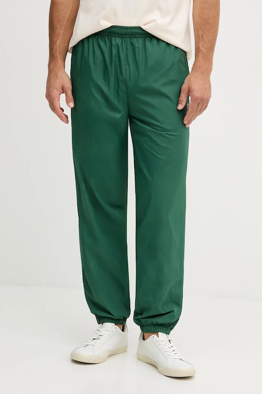 Спортен панталон Lacoste текстил зелен XH8909