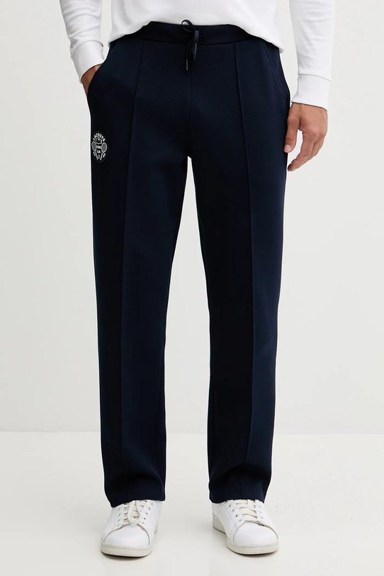 Lacoste spodnie dresowe aplikacja granatowy XH8982