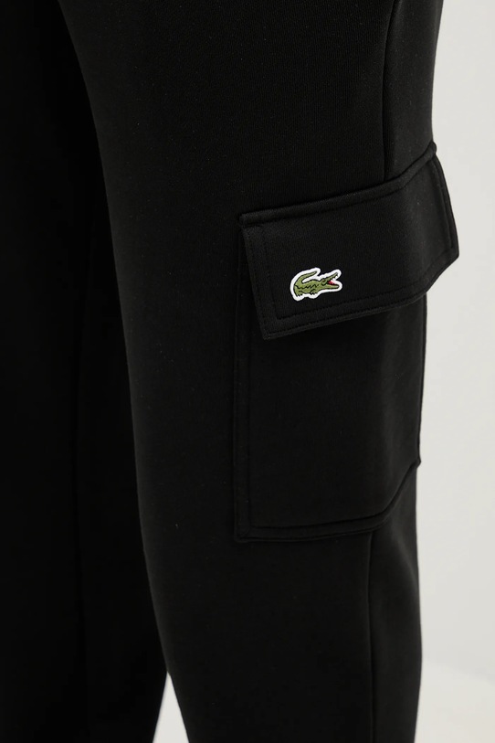 Bavlněné tepláky Lacoste černá XH9710