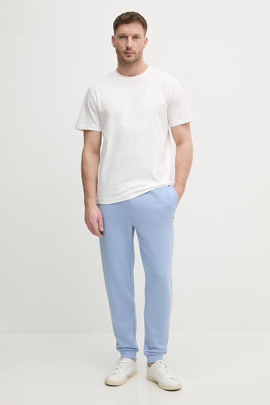 Bavlněné tepláky Lacoste XH9833 modrá SS26