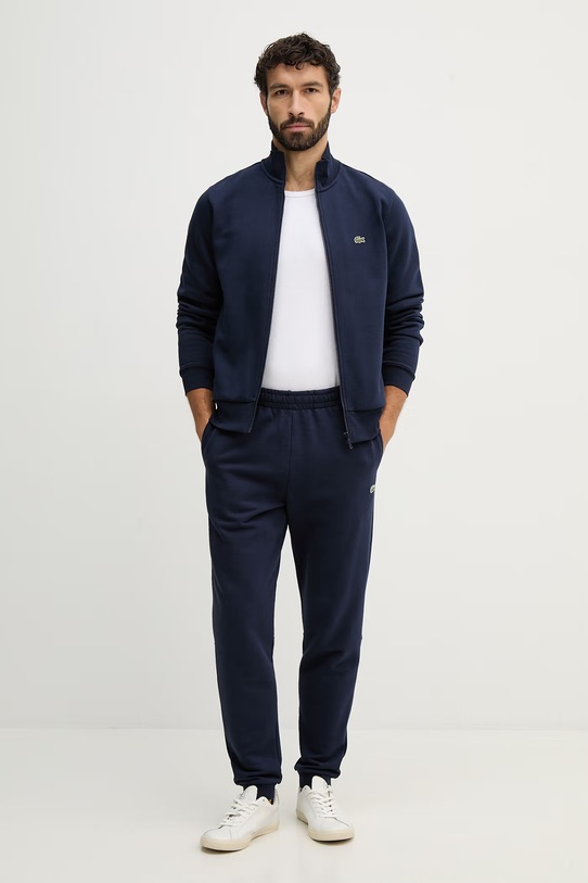 Lacoste spodnie dresowe bawełniane XH9833 granatowy SS26