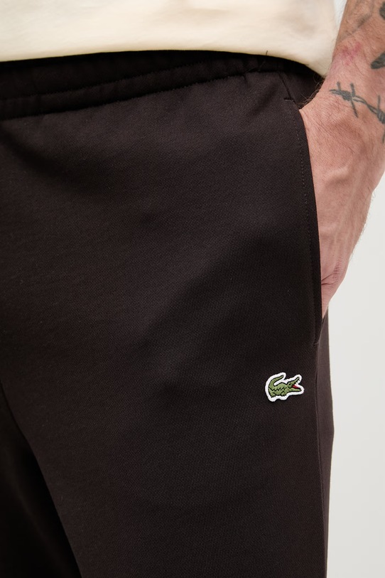 Lacoste spodnie dresowe bawełniane brązowy XH9833