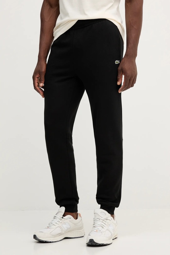 Lacoste spodnie dresowe bawełniane bawełna czarny XH9833