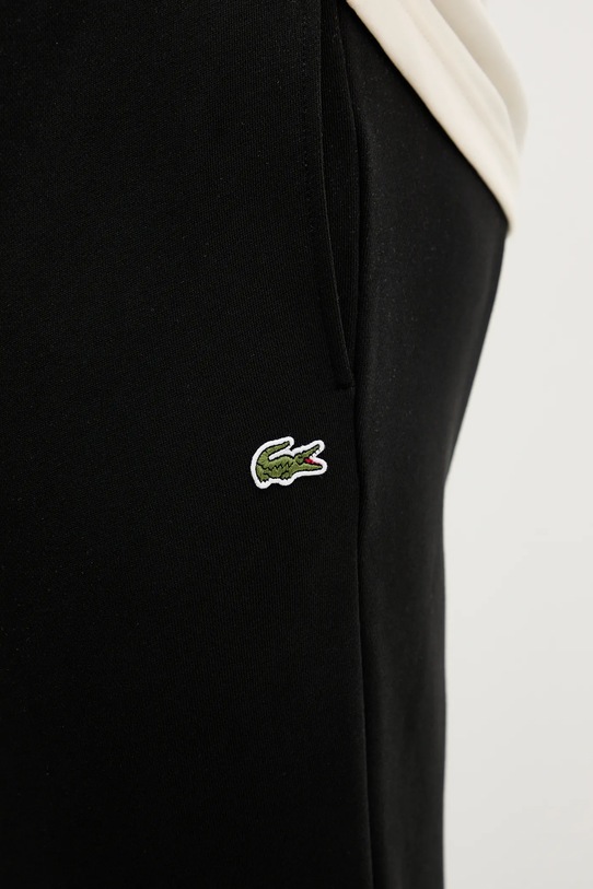 Lacoste spodnie dresowe bawełniane czarny XH9833