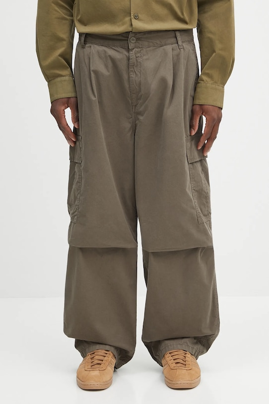 Βαμβακερό παντελόνι Carhartt WIP Cole Cargo cargo πράσινο I035565.2ZZGD