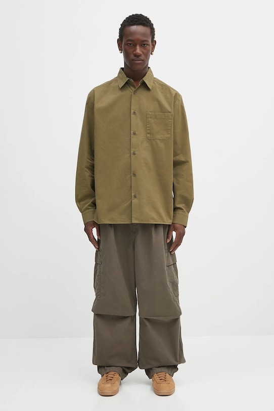 Βαμβακερό παντελόνι Carhartt WIP Cole Cargo I035565.2ZZGD πράσινο