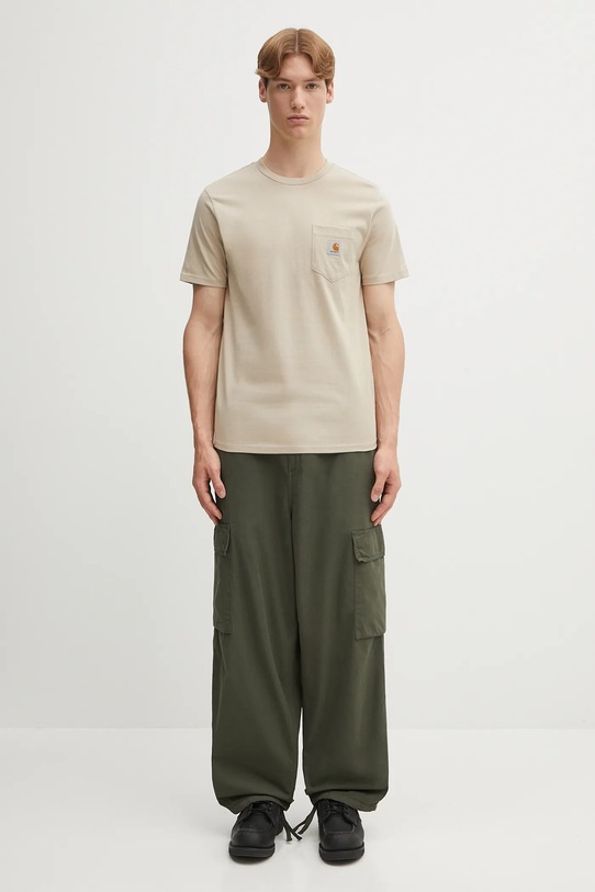 Carhartt WIP spodnie bawełniane Kade Cargo I035564.2ZXGD zielony