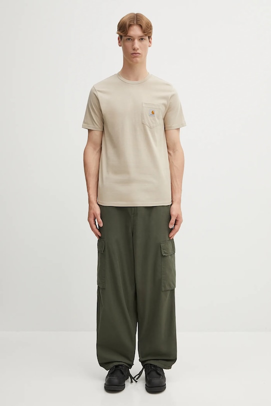 Βαμβακερό παντελόνι Carhartt WIP Kade Cargo I035564.2ZXGD πράσινο