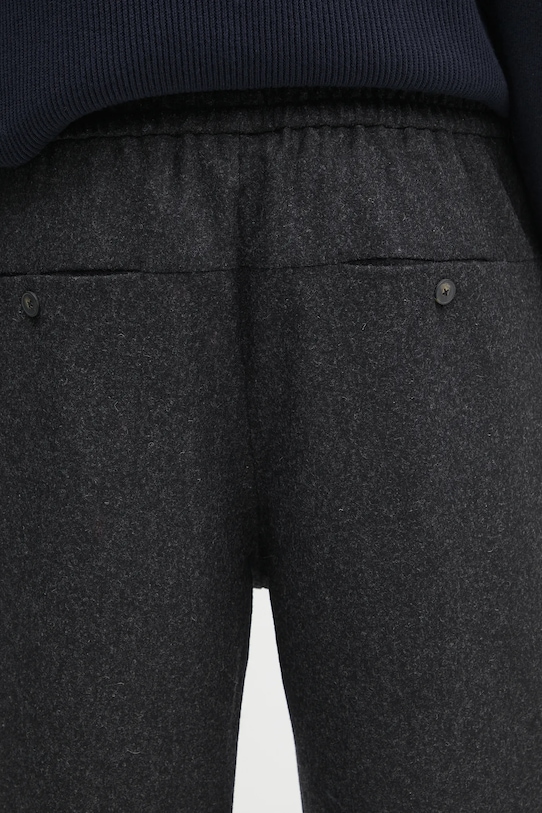 Drôle de Monsieur pantaloni de lână Le Pantalon Cropped Flanelle gri H.BP167.WV008