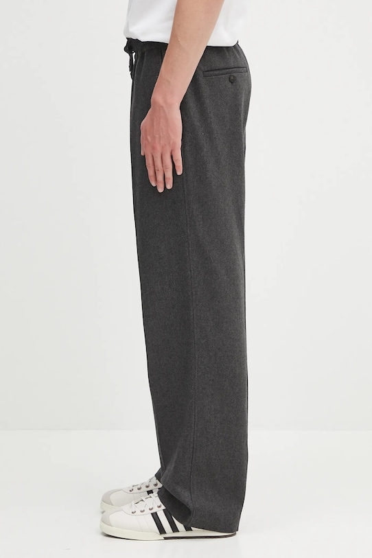 Вълнен панталон Drôle de Monsieur Le Pantalon ...lastiquE Flanelle H.BP191.WV008 сив AW25