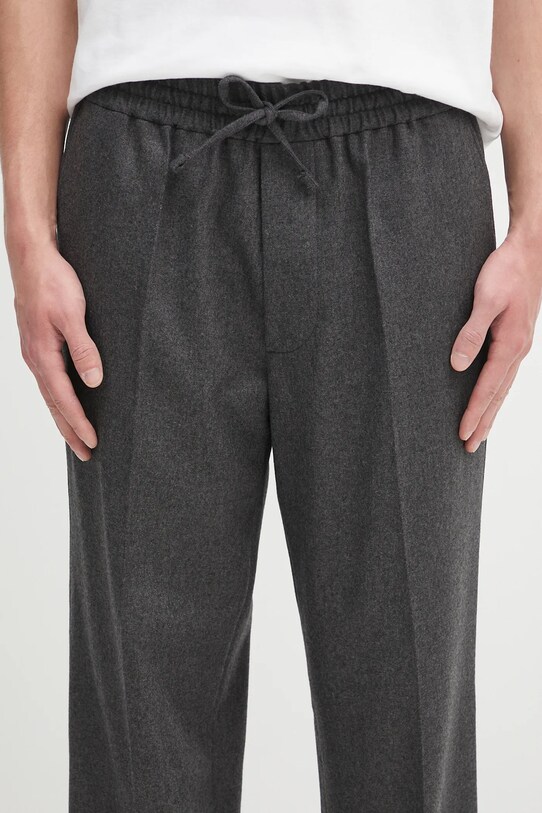 Vlnené nohavice Drôle de Monsieur Le Pantalon ...lastiquE Flanelle sivá H.BP191.WV008
