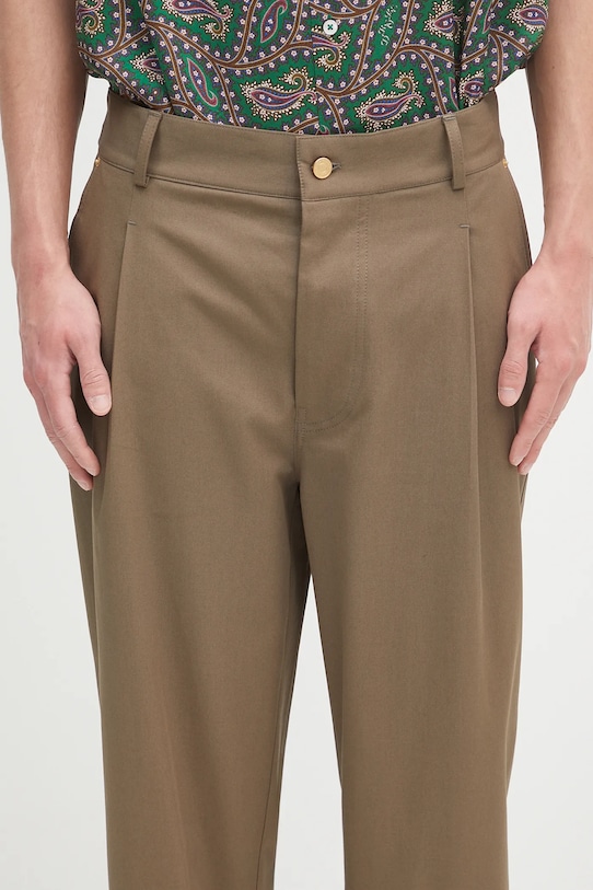 Drôle de Monsieur spodnie Le Pantalon Cropped Twill brązowy H.BP155.CO214