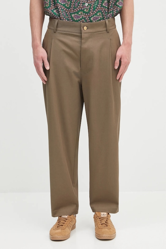 Drôle de Monsieur pantaloni Le Pantalon Cropped Twill drept bej H.BP155.CO214