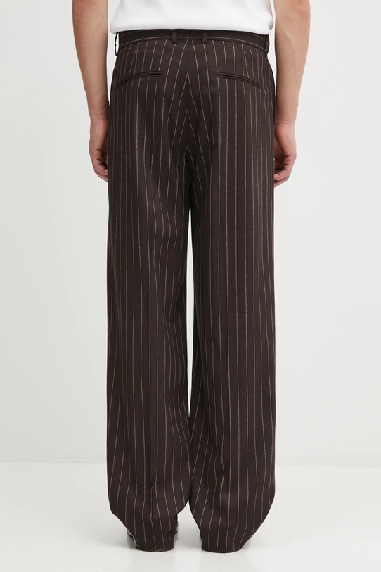 Odzież Drôle de Monsieur spodnie z dodatkiem wełny Le Pantalon Pinstripes I.BP165.WO040 brązowy