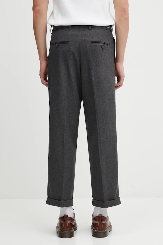 Oblečení Kalhoty s příměsí vlny Drôle de Monsieur Le Pantalon Plis Cropped I.BP192.WV008 šedá