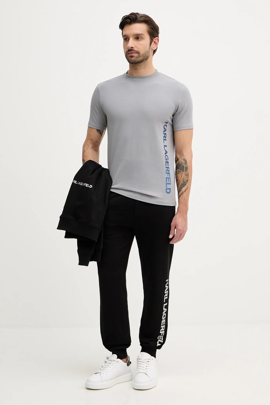Karl Lagerfeld spodnie dresowe bawełniane 554917.705401 czarny NC25