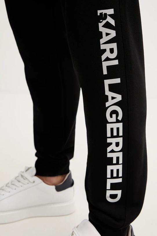 Karl Lagerfeld spodnie dresowe bawełniane czarny 554917.705401