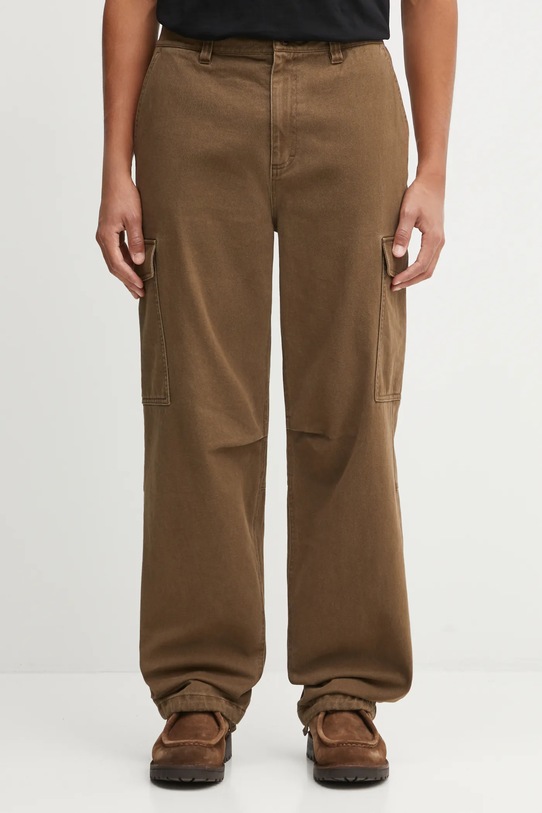 Axel Arigato spodnie bawełniane Abbot cargo gładkie brązowy A3309002